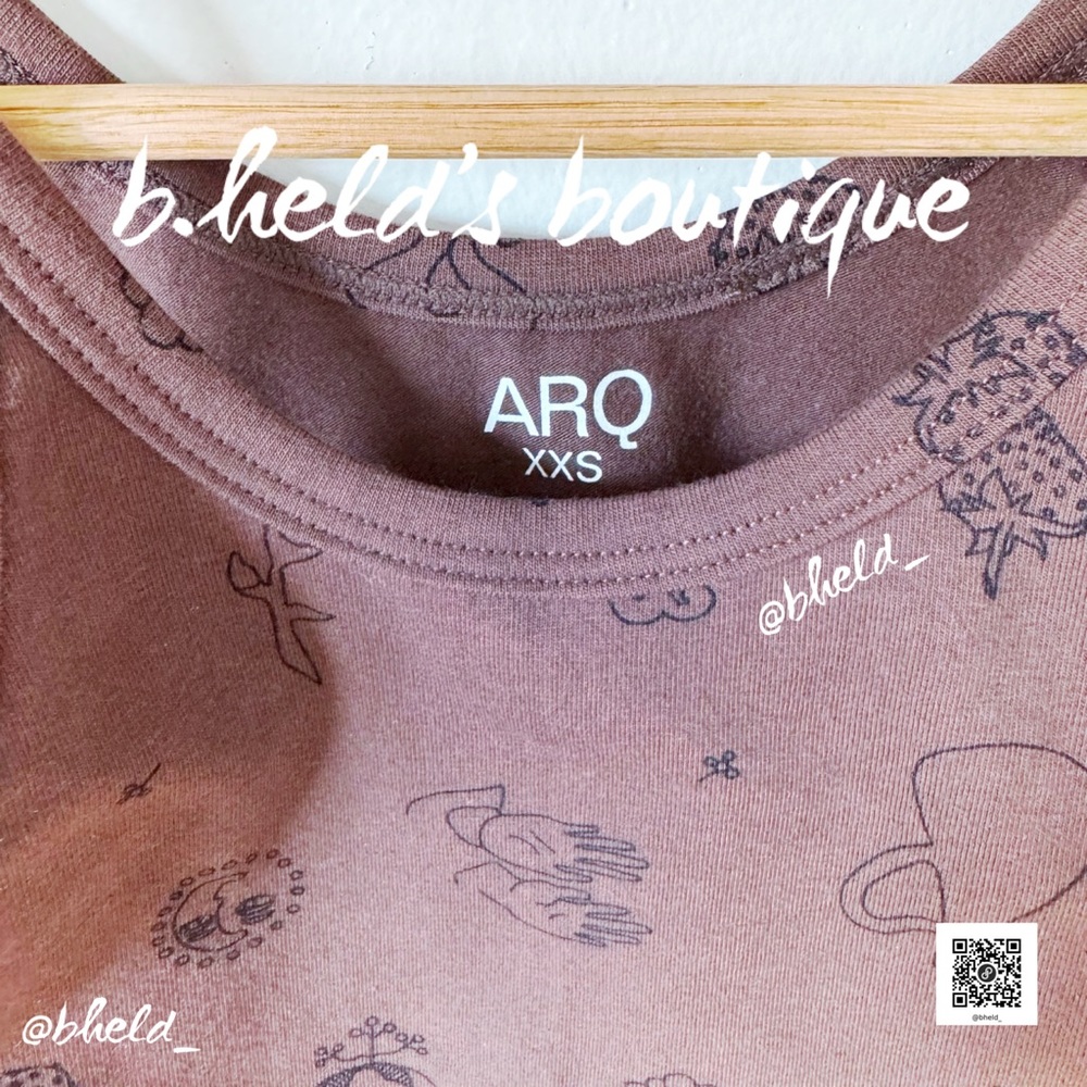 🤎🐍🐚 ARQ Charms Brown Crop Tank & HR Undies Bundle Size XXS Brand New NWT - Picture 7 of 16